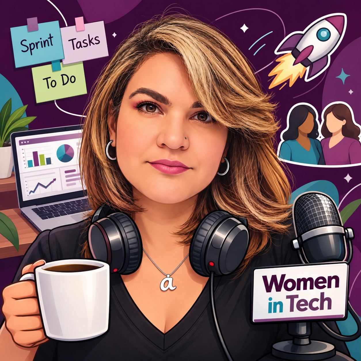 Illustrated portrait of Alejandra Zerdá